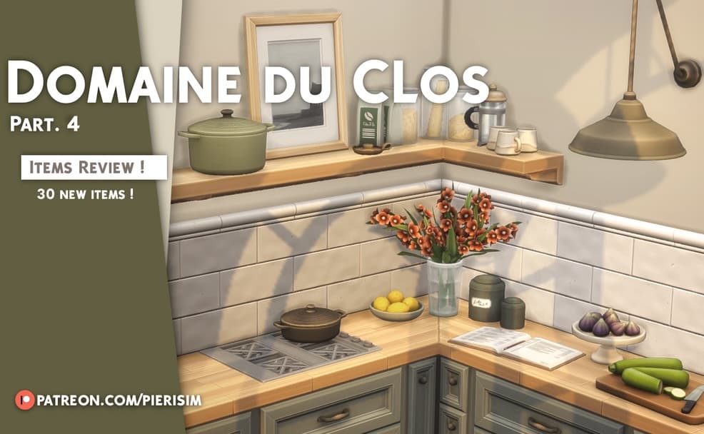 Скриншот мода Мебель для кухни Domaine du Clos